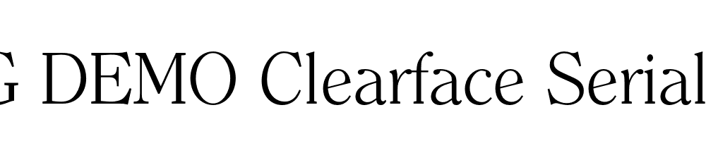  DEMO Clearface Serial Light Regular