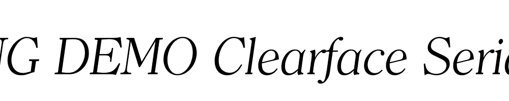  DEMO Clearface Serial Light Italic