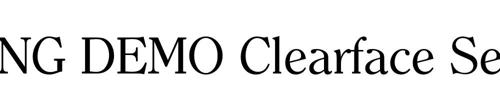  DEMO Clearface Serial Regular