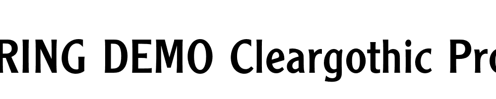  DEMO Cleargothic Pro Regular