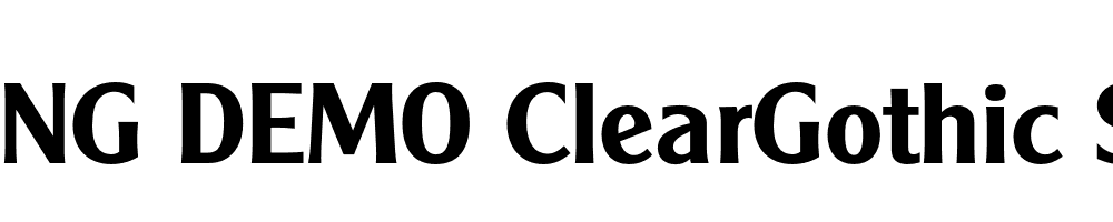  DEMO ClearGothic Serial Bold