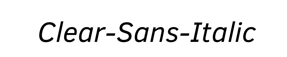 Clear-Sans-Italic