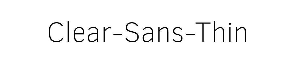 Clear-Sans-Thin