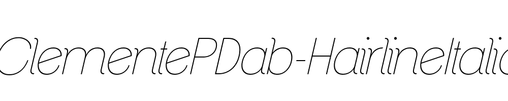 ClementePDab-HairlineItalic