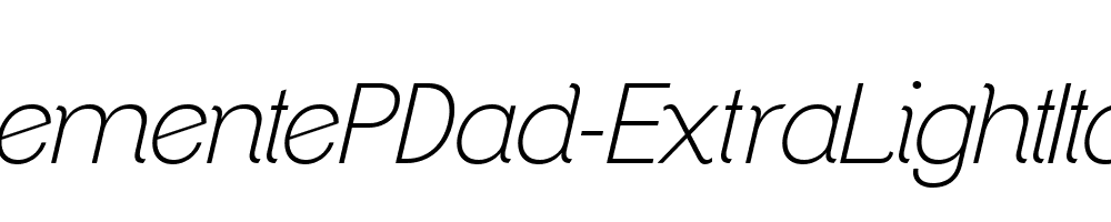 ClementePDad-ExtraLightItalic