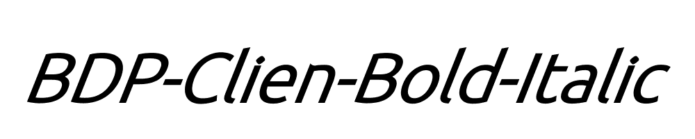 BDP-Clien-Bold-Italic