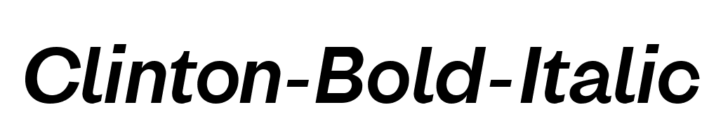 Clinton-Bold-Italic