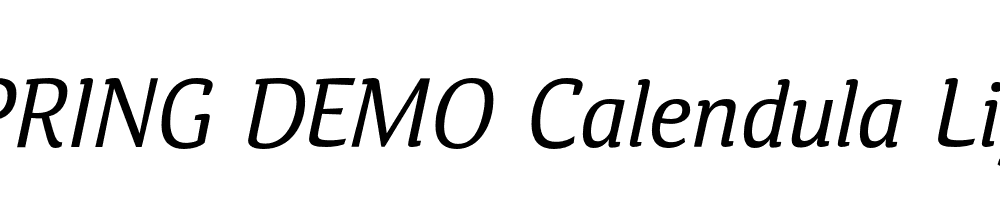  DEMO Calendula Light Italic