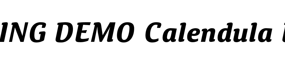  DEMO Calendula Bold Italic