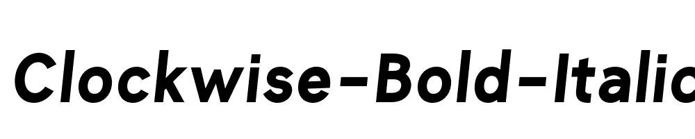 Clockwise-Bold-Italic