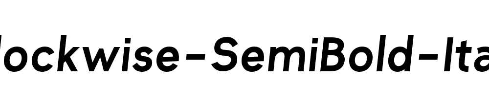 Clockwise-SemiBold-Italic