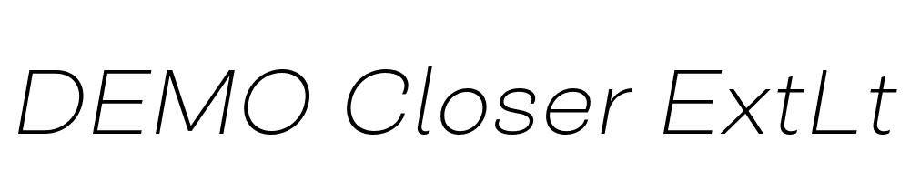 FSP DEMO Closer ExtLt Italic