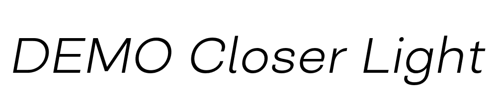 FSP DEMO Closer Light Italic