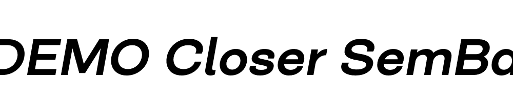 FSP DEMO Closer SemBd Italic