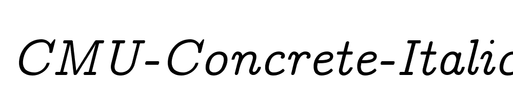 CMU-Concrete-Italic