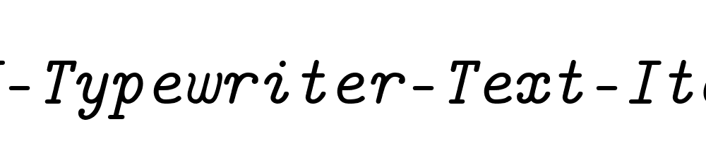 CMU-Typewriter-Text-Italic