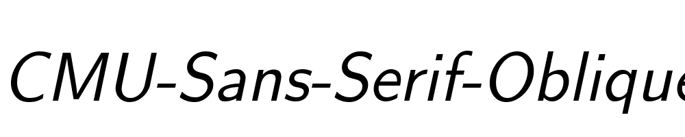 CMU-Sans-Serif-Oblique