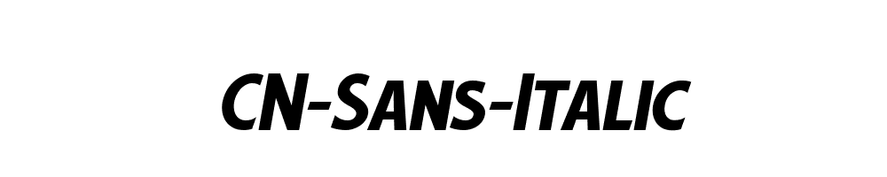 CN-Sans-Italic