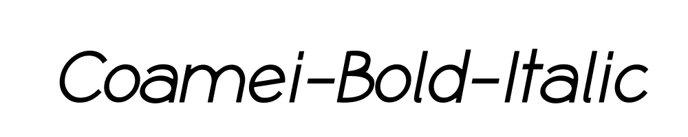 Coamei-Bold-Italic