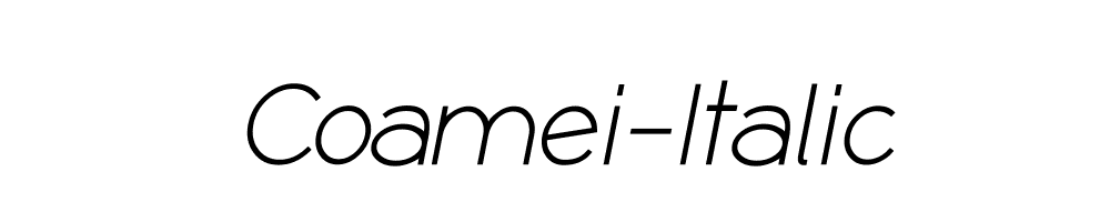 Coamei-Italic