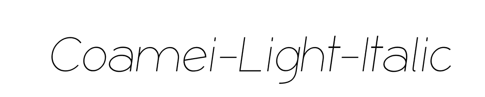 Coamei-Light-Italic