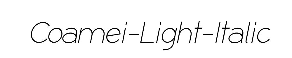 Coamei-Light-Italic