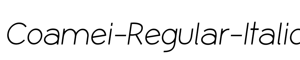 Coamei-Regular-Italic