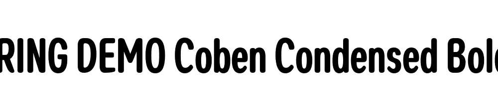  DEMO Coben Condensed Bold Regular