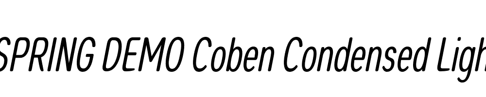  DEMO Coben Condensed Light Italic