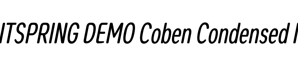  DEMO Coben Condensed Italic