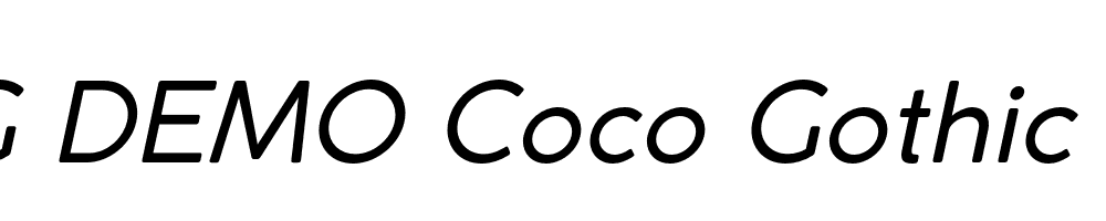  DEMO Coco Gothic Alternate Italic