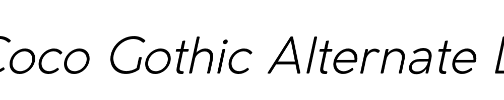  DEMO Coco Gothic Alternate Light Italic