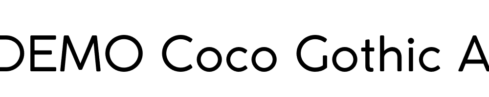  DEMO Coco Gothic Alternate Regular