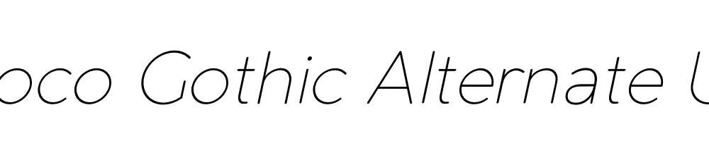  DEMO Coco Gothic Alternate UltraLight Italic