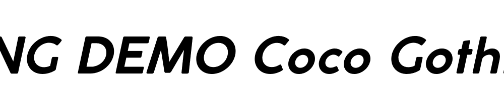  DEMO Coco Gothic Bold Italic