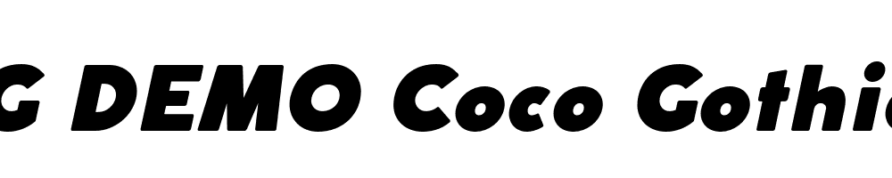  DEMO Coco Gothic ExtBlk Italic