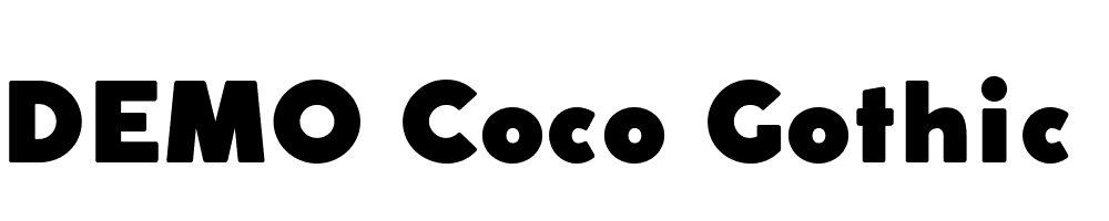  DEMO Coco Gothic ExtBlk Regular