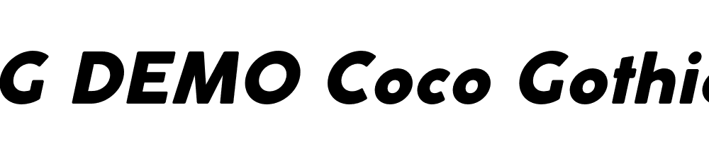  DEMO Coco Gothic Heavy Italic