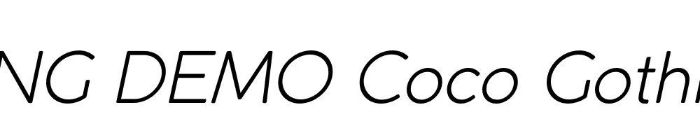  DEMO Coco Gothic Light Italic