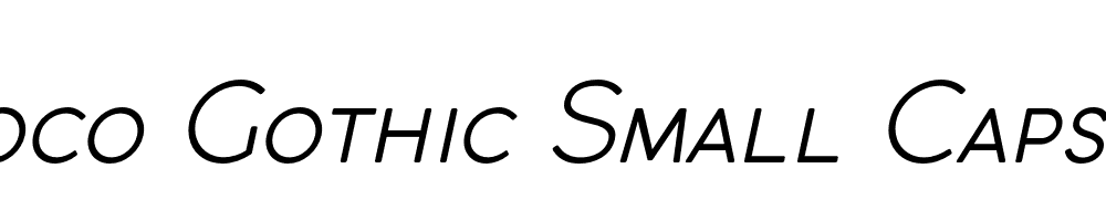  DEMO Coco Gothic Small Caps Light Italic