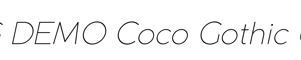  DEMO Coco Gothic UltraLight Italic