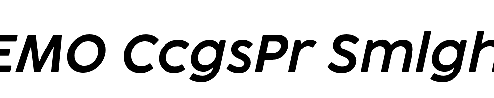 FSP DEMO CcgsPr Smlght Italic