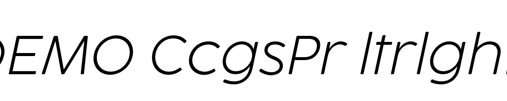 FSP DEMO CcgsPr ltrlght Italic