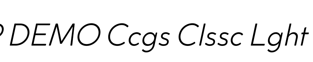 FSP DEMO Ccgs Clssc Lght Italic