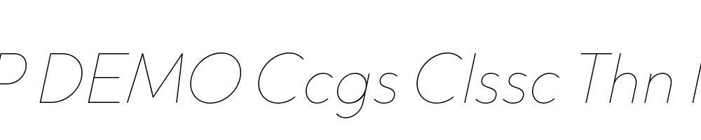 FSP DEMO Ccgs Clssc Thn Italic