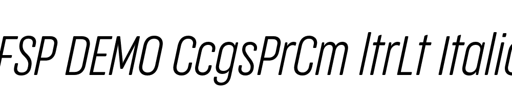 FSP DEMO CcgsPrCm ltrLt Italic