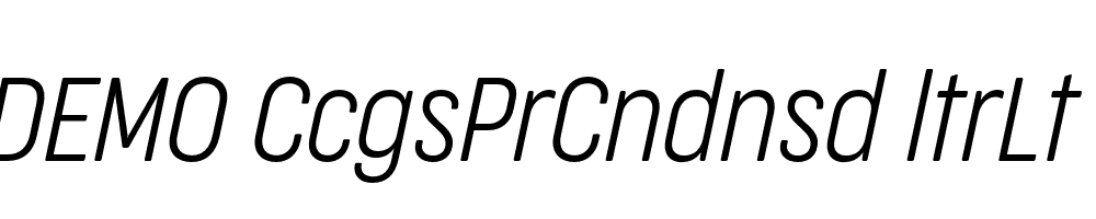 FSP DEMO CcgsPrCndnsd ltrLt Italic