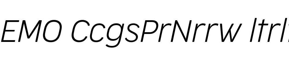 FSP DEMO CcgsPrNrrw ltrlt Italic