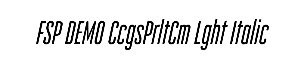 FSP DEMO CcgsPrltCm Lght Italic