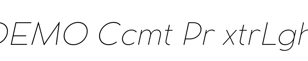 FSP DEMO Ccmt Pr xtrLght Italic